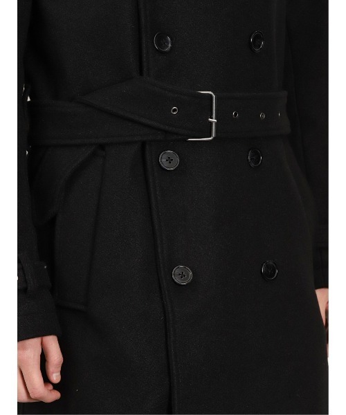 semantic design（セマンティックデザイン）の「セマンティックデザイン/semantic design ウールライク ダブルトレンチコート（トレンチコート・メンズ・ブラック/ベージュ・MEDIUM/LARGE/S/X-LARGE）」の9枚目の写真