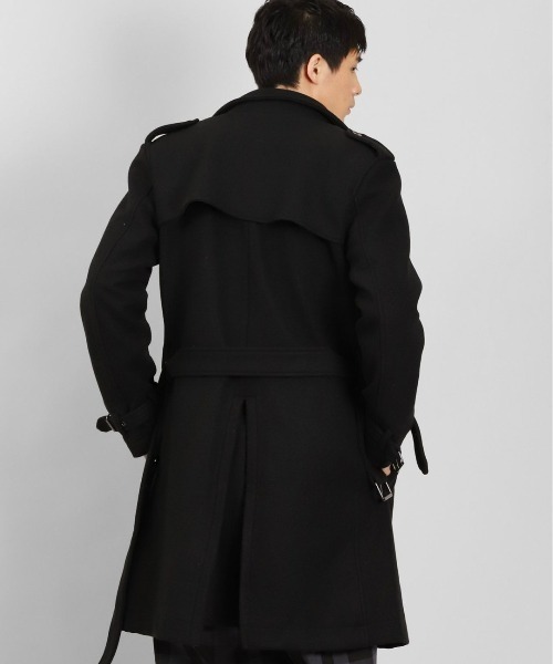 semantic design（セマンティックデザイン）の「セマンティックデザイン/semantic design ウールライク ダブルトレンチコート（トレンチコート・メンズ・ブラック/ベージュ・MEDIUM/LARGE/S/X-LARGE）」の13枚目の写真