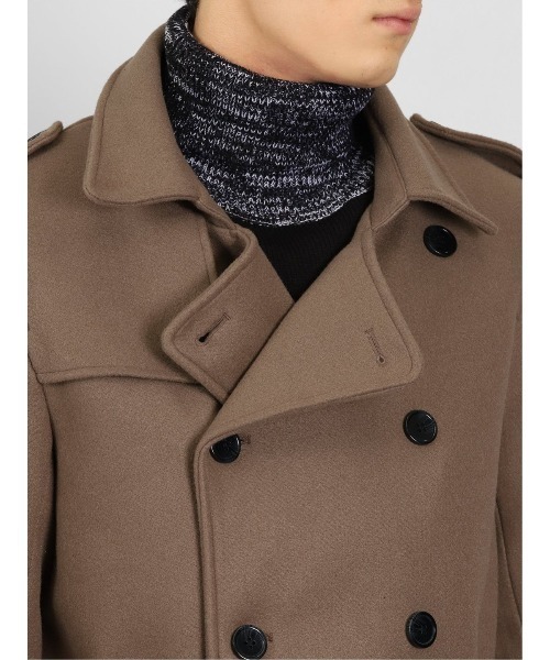 semantic design（セマンティックデザイン）の「セマンティックデザイン/semantic design ウールライク ダブルトレンチコート（トレンチコート・メンズ・ブラック/ベージュ・MEDIUM/LARGE/S/X-LARGE）」の20枚目の写真