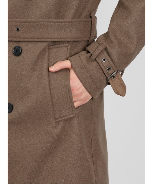 semantic design（セマンティックデザイン）の「セマンティックデザイン/semantic design ウールライク ダブルトレンチコート（トレンチコート・メンズ・ブラック/ベージュ・MEDIUM/LARGE/S/X-LARGE）」の21枚目の写真