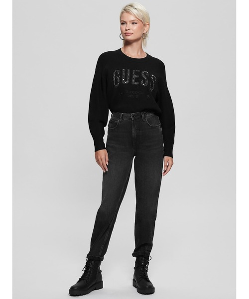 Guess(ゲス)の「Estelle Logo Sweater(ニット/セーター・レディース・ブラック・SMALL/MEDIUM/X-SMALL)」の6枚目の写真