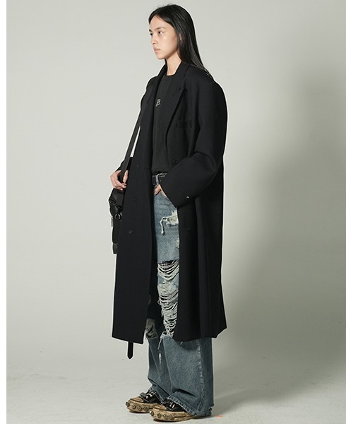 MASONPRINCE(メイソンプリンス)の「ワイドシルエットダメージ×チェック柄加工デニムパンツ NZK6116【MASONPRINCE】(デニムパンツ・メンズ・ブルー/ダークグレー・S/M/L)」の16枚目の写真