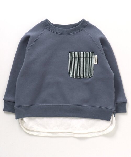 BREEZE（ブリーズ）の「あったかレイヤードトレーナー（スウェット・キッズ・ベージュ/レインボー/イエロー/チャコール/ブルー/グリーン/ピンク・100/110/130/140/90/120/80）」の5枚目の写真