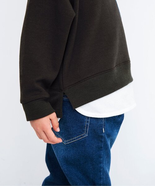 BREEZE（ブリーズ）の「あったかレイヤードトレーナー（スウェット・キッズ・ベージュ/レインボー/イエロー/チャコール/ブルー/グリーン/ピンク・100/110/130/140/90/120/80）」の17枚目の写真