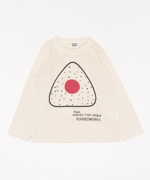 RUGGEDWORKS（ラゲッドワークス）の「《made in Japn》ごちそうロングTEE（Tシャツ/カットソー・キッズ・エンジ/ゴールド/レッド/ライトブラウン/マスタード/イエロー・90/100/110/120/130/140）」の5枚目の写真