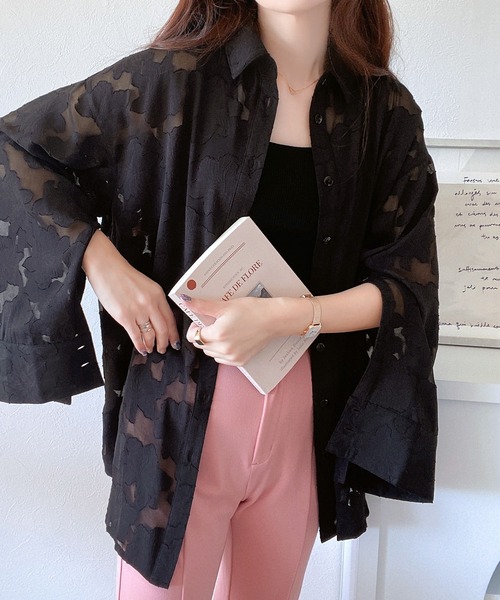 セール】【mily bilet】ワンランク上の夏スタイル。シアージャガード花