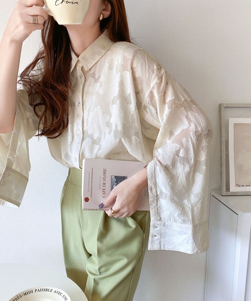 【入手困難】珍品 花柄 2点セット 柄シャツ 26-230327101-13.jpg