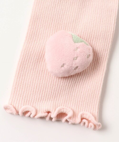 apres les cours（アプレレクール）の「いちご&きょうりゅうモチーフレッグウェア（レッグウォーマー・キッズ・ピンク/アイボリー/ミント/ベージュ・90）」の7枚目の写真