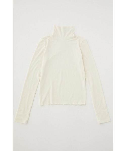 MOUSSY(マウジー)の「HI NECK SOFT LS Tシャツ(Tシャツ/カットソー・レディース・ライトグリーン/オフホワイト/オレンジ/ライトブルー・FREE)」の2枚目の写真