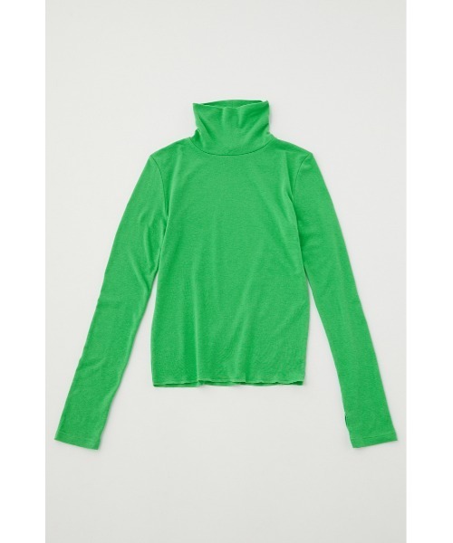 MOUSSY(マウジー)の「HI NECK SOFT LS Tシャツ(Tシャツ/カットソー・レディース・ライトグリーン/オフホワイト/オレンジ/ライトブルー・FREE)」の17枚目の写真