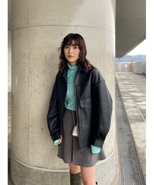 MOUSSY(マウジー)の「HI NECK SOFT LS Tシャツ(Tシャツ/カットソー・レディース・ライトグリーン/オフホワイト/オレンジ/ライトブルー・FREE)」の5枚目の写真