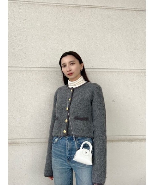 MOUSSY(マウジー)の「HI NECK SOFT LS Tシャツ(Tシャツ/カットソー・レディース・ライトグリーン/オフホワイト/オレンジ/ライトブルー・FREE)」の8枚目の写真