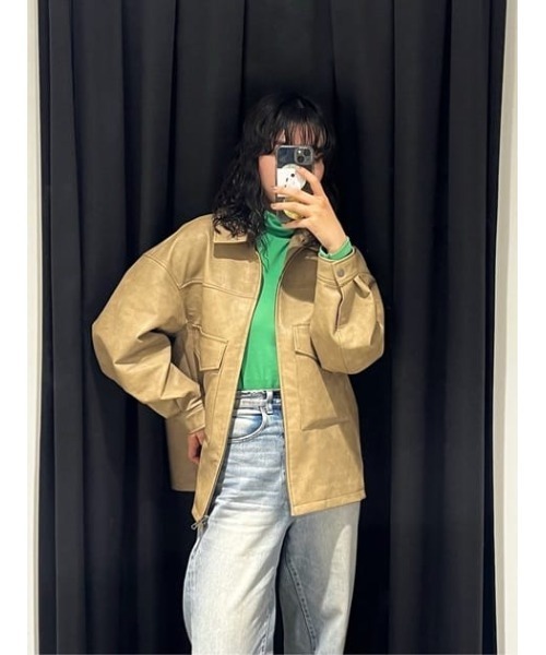 MOUSSY(マウジー)の「HI NECK SOFT LS Tシャツ(Tシャツ/カットソー・レディース・ライトグリーン/オフホワイト/オレンジ/ライトブルー・FREE)」の11枚目の写真