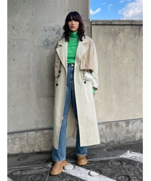 MOUSSY(マウジー)の「HI NECK SOFT LS Tシャツ(Tシャツ/カットソー・レディース・ライトグリーン/オフホワイト/オレンジ/ライトブルー・FREE)」の13枚目の写真