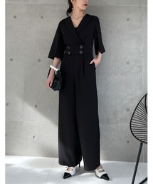 Re:EDIT | [PREMIUM DRESS COLLECTION][低身長/大きいサイズ有]レイヤードスリーブオールインワン(つなぎ/オールインワン)