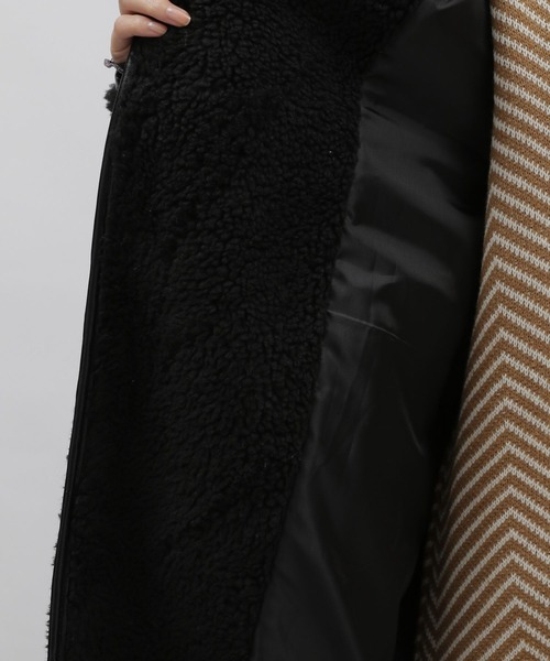 LAKOLE（ラコレ）の「パイピングボアコート / 178407（ノーカラーコート・レディース・アイボリー/ブラック/ブラウン系その他・MEDIUM/SMALL）」の14枚目の写真