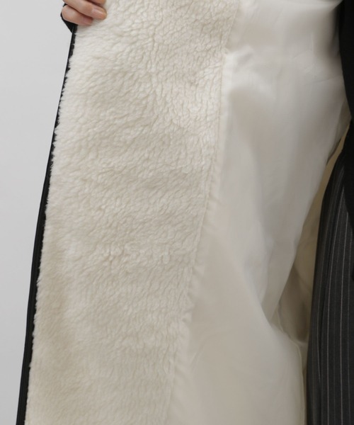 LAKOLE（ラコレ）の「パイピングボアコート / 178407（ノーカラーコート・レディース・アイボリー/ブラック/ブラウン系その他・MEDIUM/SMALL）」の22枚目の写真