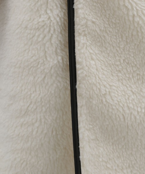 LAKOLE（ラコレ）の「パイピングボアコート / 178407（ノーカラーコート・レディース・アイボリー/ブラック/ブラウン系その他・MEDIUM/SMALL）」の9枚目の写真