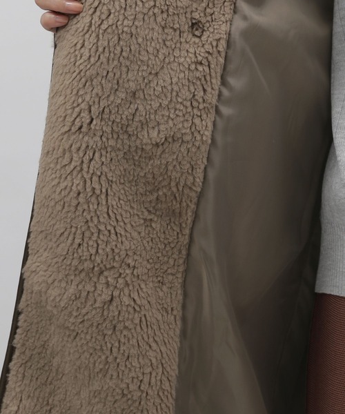 LAKOLE（ラコレ）の「パイピングボアコート / 178407（ノーカラーコート・レディース・アイボリー/ブラック/ブラウン系その他・MEDIUM/SMALL）」の19枚目の写真