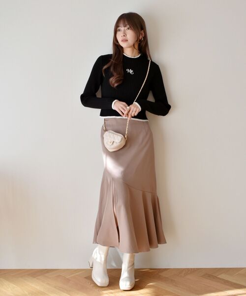 ems excite（エムズエキサイト）の「スリットマーメイドSK（スカート・レディース・ピンク/ブラック/ブラウン系その他2・FREE）」の5枚目の写真