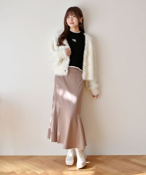 ems excite（エムズエキサイト）の「スリットマーメイドSK（スカート・レディース・ピンク/ブラック/ブラウン系その他2・FREE）」の9枚目の写真