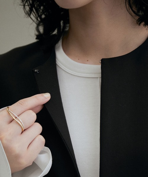 ADAM ET ROPE'(アダムエロペ)の「〈追加〉【WEB限定】2WAYキーネックジャンパースカート(ジャンパースカート・レディース・チャコールグレー/ブラック系その他2/ブラック・FREE)」の14枚目の写真