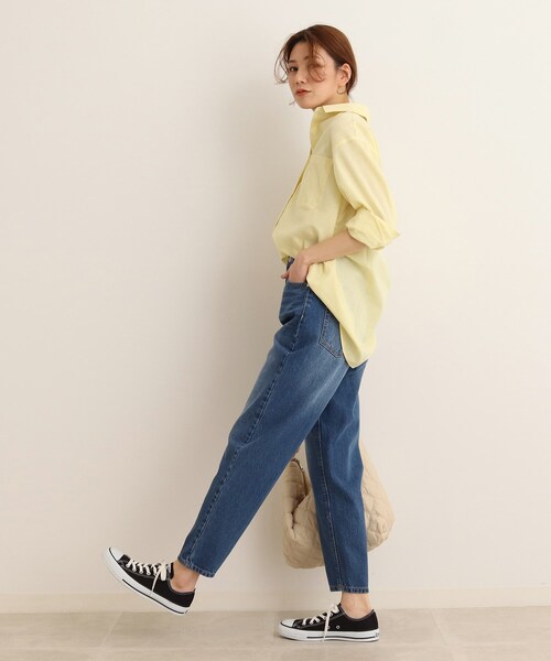 SHOO・LA・RUE(シューラルー)の「◆【UVカット/抗菌防臭/吸水速乾】大人のためのフレンチリネンブレンド前あきシャツ(シャツ/ブラウス・レディース・ピンク系その他/レモンイエロー/ホワイト系/ブラック系1/ライトグリーン系2/ブルー系2/ライトパープル/マスタード/カーキ/ライトブルー・03/02/04)」の14枚目の写真