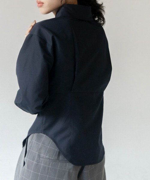 VACANCY(ヴァカンシー)の「コルセットブロードシャツ(シャツ/ブラウス・レディース・ホワイト/ライトグリーン/ブラック・FREE)」の15枚目の写真