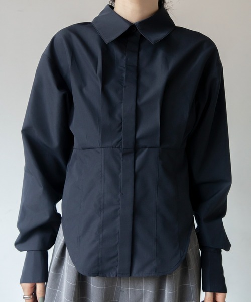 VACANCY(ヴァカンシー)の「コルセットブロードシャツ(シャツ/ブラウス・レディース・ホワイト/ライトグリーン/ブラック・FREE)」の14枚目の写真