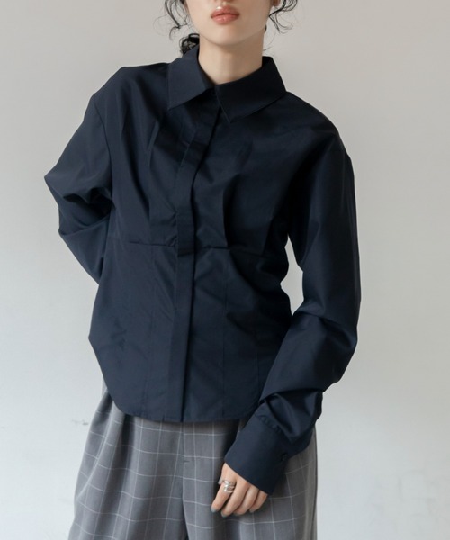 VACANCY(ヴァカンシー)の「コルセットブロードシャツ(シャツ/ブラウス・レディース・ホワイト/ライトグリーン/ブラック・FREE)」の13枚目の写真