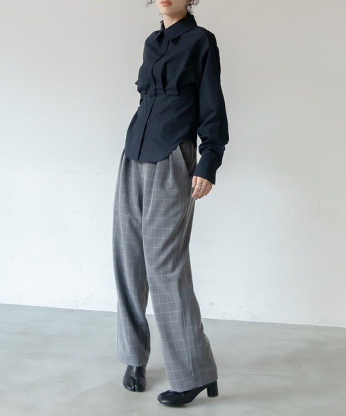 VACANCY(ヴァカンシー)の「コルセットブロードシャツ(シャツ/ブラウス・レディース・ホワイト/ライトグリーン/ブラック・FREE)」の20枚目の写真