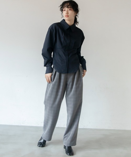 VACANCY(ヴァカンシー)の「コルセットブロードシャツ(シャツ/ブラウス・レディース・ホワイト/ライトグリーン/ブラック・FREE)」の19枚目の写真