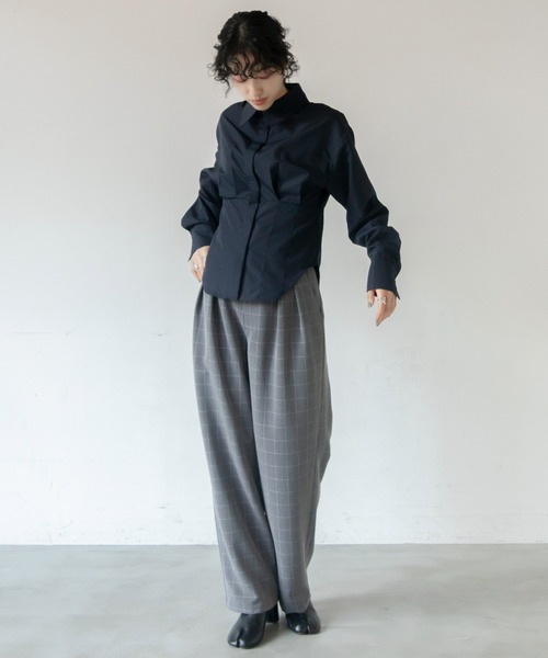 VACANCY(ヴァカンシー)の「コルセットブロードシャツ(シャツ/ブラウス・レディース・ホワイト/ライトグリーン/ブラック・FREE)」の18枚目の写真