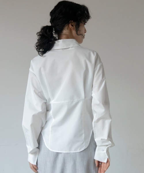 VACANCY(ヴァカンシー)の「コルセットブロードシャツ(シャツ/ブラウス・レディース・ホワイト/ライトグリーン/ブラック・FREE)」の7枚目の写真