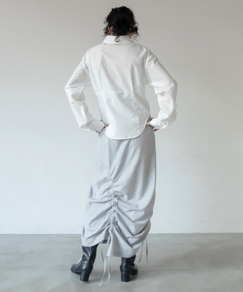 VACANCY(ヴァカンシー)の「コルセットブロードシャツ(シャツ/ブラウス・レディース・ホワイト/ライトグリーン/ブラック・FREE)」の12枚目の写真