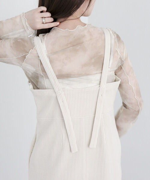 fredy emue（フレディエミュ）の「ワイドリブキャミワンピース（ワンピース・レディース・ブラック/アイボリー/グリーン・38）」の10枚目の写真