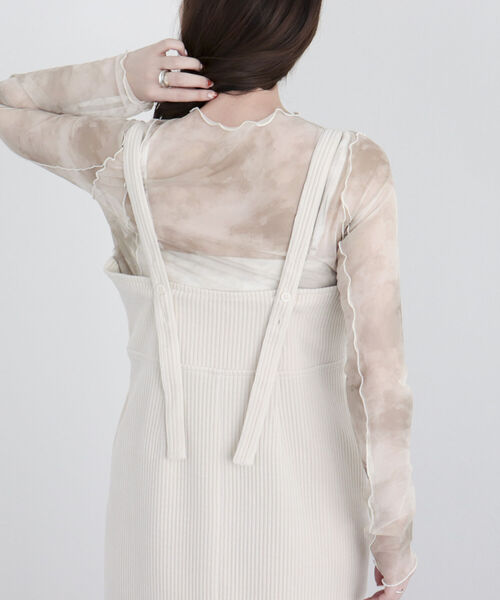 fredy emue（フレディエミュ）の「ワイドリブキャミワンピース（ワンピース・レディース・ブラック/アイボリー/グリーン・38）」の11枚目の写真