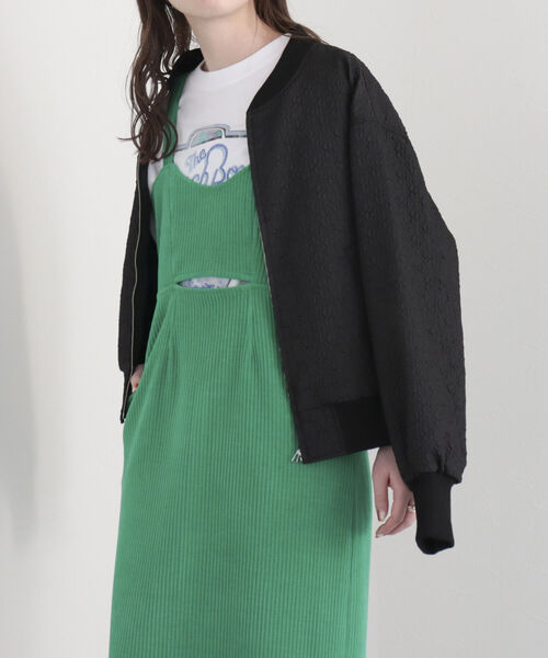 fredy emue（フレディエミュ）の「ワイドリブキャミワンピース（ワンピース・レディース・ブラック/アイボリー/グリーン・38）」の18枚目の写真