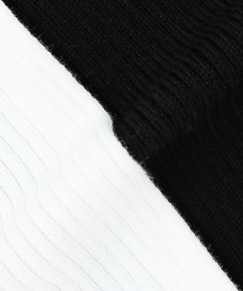 petit main（プティマイン）の「バイカラーカーディガン（ニット/セーター・キッズ・オフホワイト/ライトベージュ/ブラック・L/M/S）」の7枚目の写真