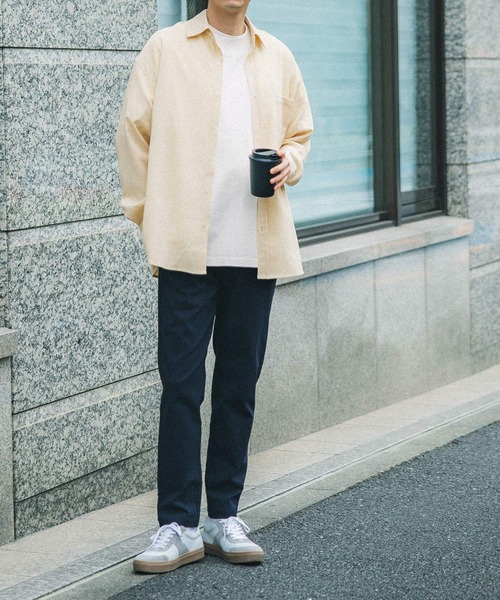 coca(coca)(コカ)の「メンズリネンタッチシャツ(シャツ/ブラウス・メンズ・ネイビー/ベージュ・L/M/XL)」の6枚目の写真