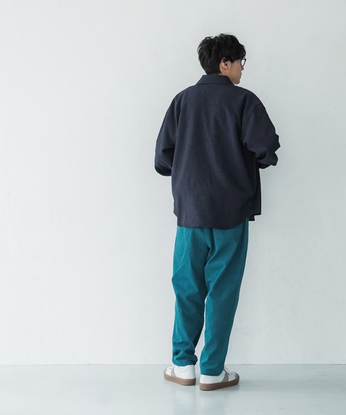 coca(coca)(コカ)の「メンズリネンタッチシャツ(シャツ/ブラウス・メンズ・ネイビー/ベージュ・L/M/XL)」の10枚目の写真