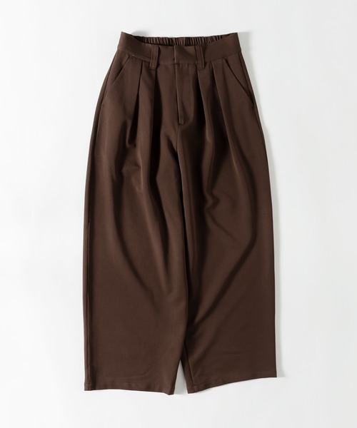 MUHET（ミュエータ）の「2タックワイドパンツ（スラックス・レディース・アイボリー/スモークグレー/ネイビー/ブラウン・MEDIUM/SMALL/X-LARGE）」の9枚目の写真