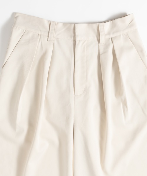 MUHET（ミュエータ）の「2タックワイドパンツ（スラックス・レディース・アイボリー/スモークグレー/ネイビー/ブラウン・MEDIUM/SMALL/X-LARGE）」の5枚目の写真