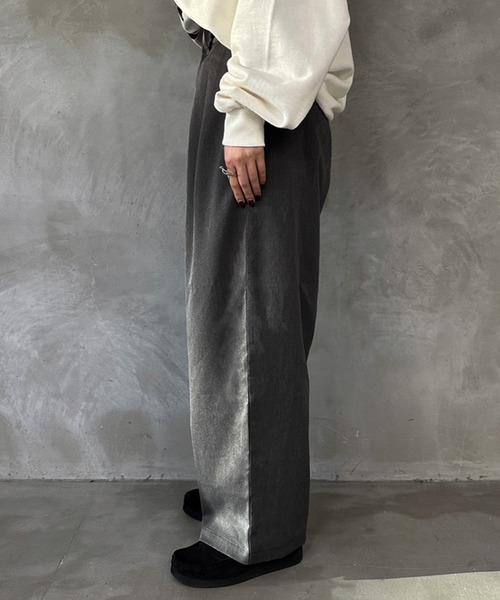 MUHET（ミュエータ）の「2タックワイドパンツ（スラックス・レディース・アイボリー/スモークグレー/ネイビー/ブラウン・MEDIUM/SMALL/X-LARGE）」の16枚目の写真