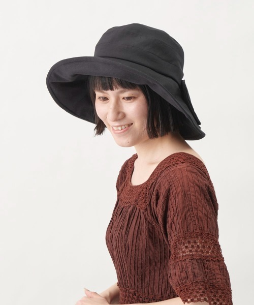 milsa(ミルサ)の「milsa C/L Compact Capeline(ハット・レディース・ブラック/ネイビー/ライトベージュ・M/57.5cm)」の22枚目の写真