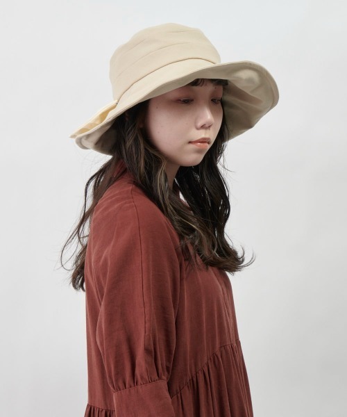 milsa(ミルサ)の「milsa C/L Compact Capeline(ハット・レディース・ブラック/ネイビー/ライトベージュ・M/57.5cm)」の7枚目の写真
