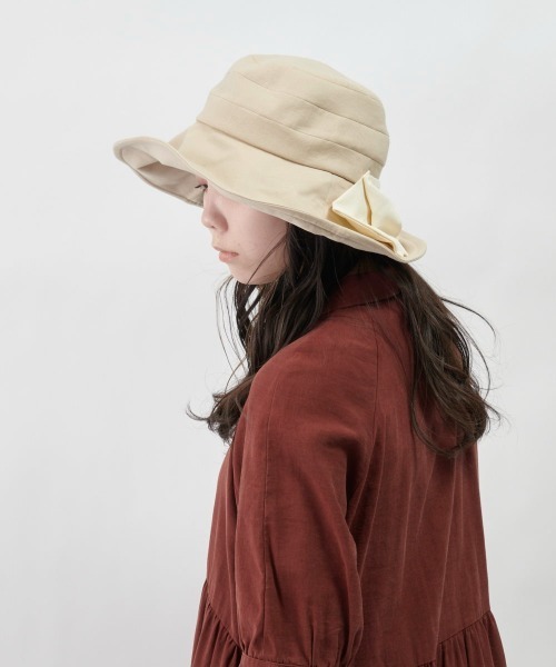 milsa(ミルサ)の「milsa C/L Compact Capeline(ハット・レディース・ブラック/ネイビー/ライトベージュ・M/57.5cm)」の6枚目の写真