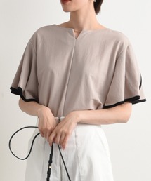 【接触冷感】前後2ＷＡＹ配色パイピングプルオーバー