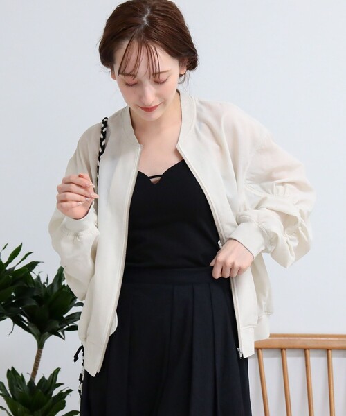 Ray BEAMS（レイビームス）の「Ray BEAMS / シアー MA-1（MA-1・レディース・ブラック/ホワイト系その他6・ONE SIZE）」の11枚目の写真