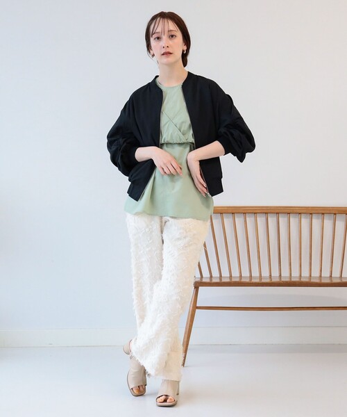 Ray BEAMS（レイビームス）の「Ray BEAMS / シアー MA-1（MA-1・レディース・ブラック/ホワイト系その他6・ONE SIZE）」の4枚目の写真